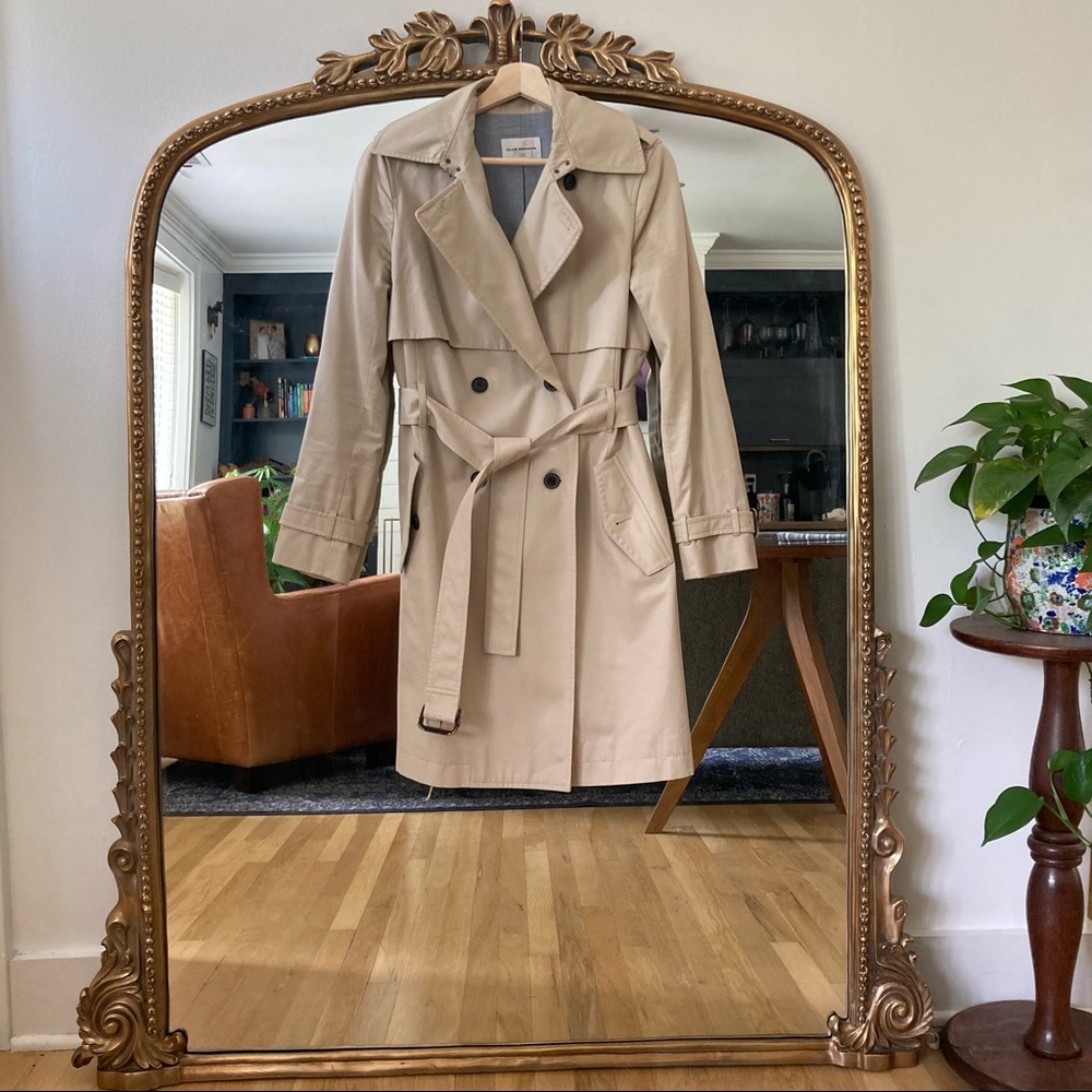 Club Monaco Cotton Trench Coat, Medium